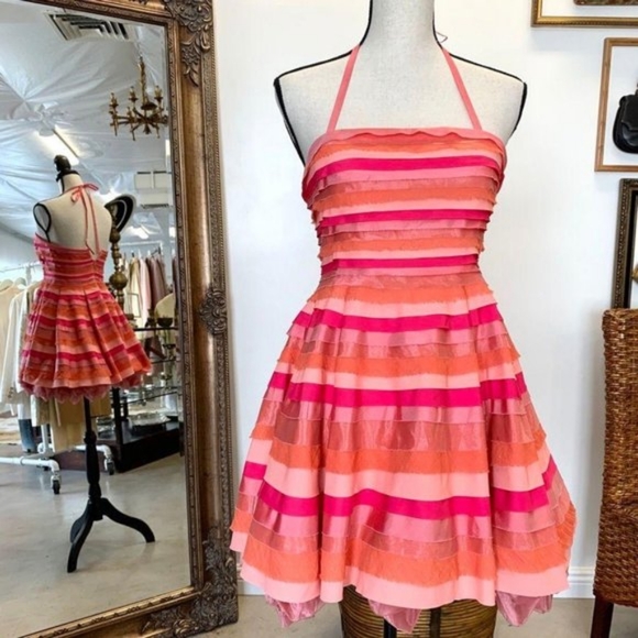 Alice+Olivia Hot Pink Party Dress - Picture 1 of 9